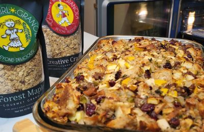 Cranberry granola stuffing.