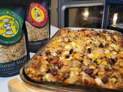 Cranberry granola stuffing.