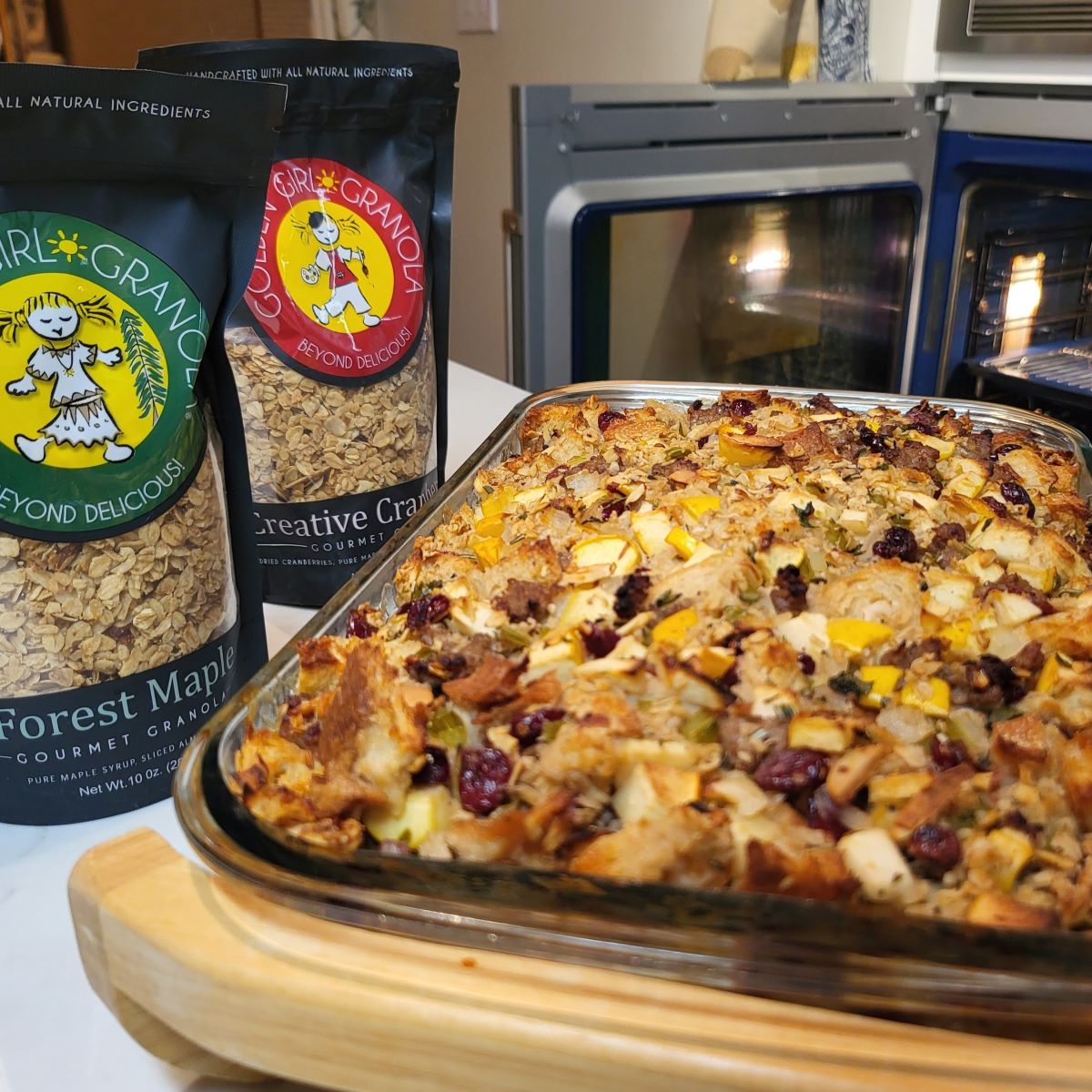 Cranberry granola stuffing.