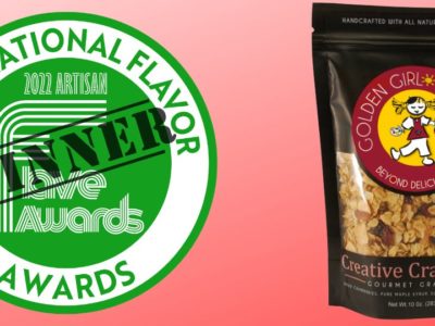 Artisan Flave Award logo with Creative Cranberry bag
